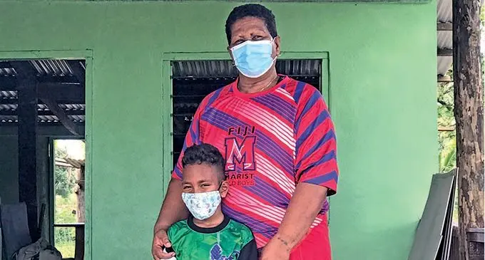 Sera Matai and her grandson, Semi Drecala, in home  quarantine at Nakama, Labasa.  Photos: Laisa Lui
