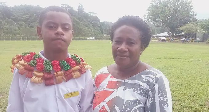 Sera Vunibeqa with her grandson Joshua