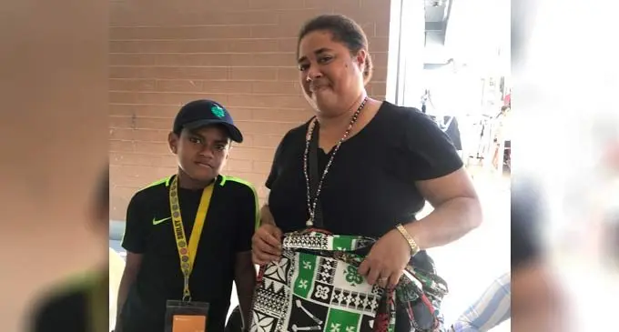 Salaseini Waqabaca with her son Joshua Waqabaca. Photo: Sosiveta Korobiau