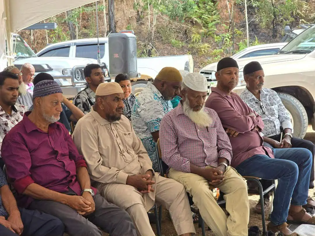 Devotees gathered for Prophet Muhammad birthday celebration at Jamaitul Muslimeen Wainikoro Mosque in Labasa on August 23, 2026.