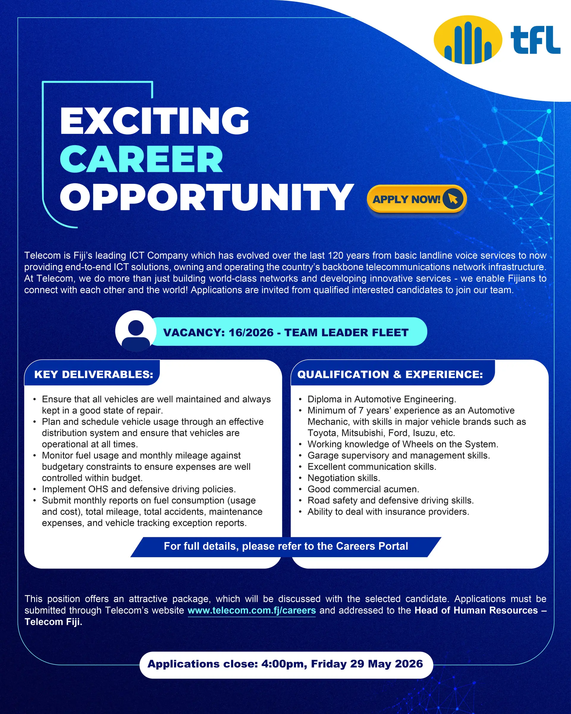 Telecom-Team Leader Fleet - Socials
