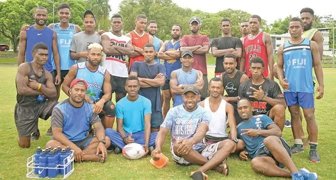 Members of the Moala Vonokula 7’s team following team training for the Fiji Bitter Marist Sevens at Albert Park on March 23, 2021. Photo: Ronald Kumar