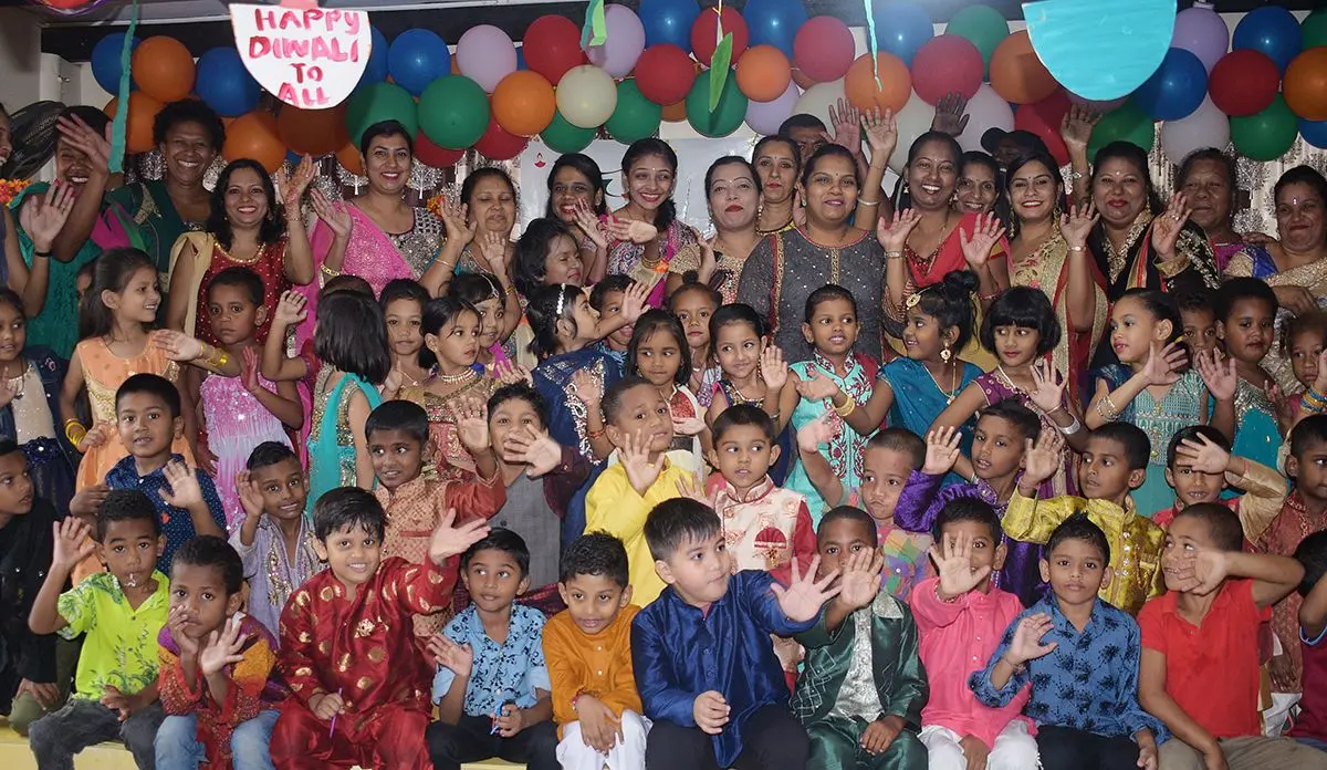 Students, Teachers and Parents of Lakshmi Narayan Kindergaten celebrated Diwali on October 25, 2019. Photo: Ronald Kumar.