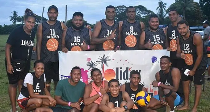 Holiday Transfer and Tour (HTT) volleyball team at the Ratu Navula College ground in Nadi on December 11, 2022. Photo: Waisea Nasokia.