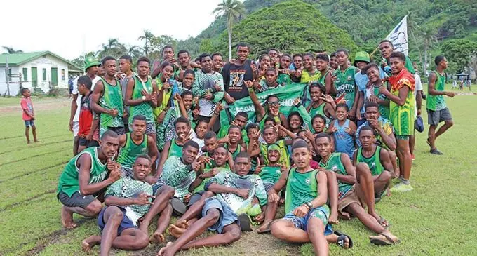 Gau Secondary School athletes with their supporters after the Lomaiviti Zone at Nasau Park, Levuka in Ovalau on March 12, 2021.  Photo: Manhar Vithal