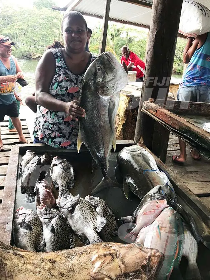 Mereseini Dilule at her fish stall at the Labasa market on Saturday. Photo: Laisa Lui