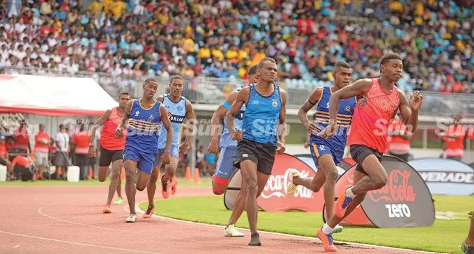 Tailevu Zone senior boys 800 metres final action at the ANZ Stadium, Suva, on June 24, 2022. Photo: Ronald Kumar