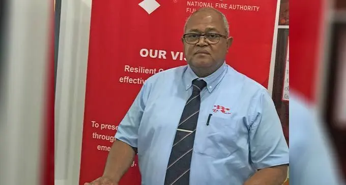 National Fire Authority chief executuive officer, Mr Puamau Sowane at the NFA  headquarters in Suva on September 22, 2022. Photo:   Jone Salusalu