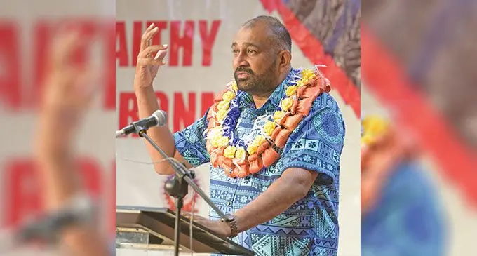 Fiji Trades Union Congress rep Rouhit Singh during 2023 World Day for Safety and Health at Work in Suva on April 25, 2023. Photo: Ronald Kumar