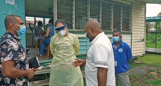Minister for Health and Medical Services Dr Ifereimi Waqainabete at Samabula Health Centre on January 11, 2022. Photo: Ministry of Health and Medical Services