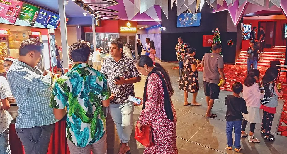 Cinema patrons inside Damodar Cinemas Labasa on the complex’s opening day on December 22, 2023. Photo: Sampras Anand