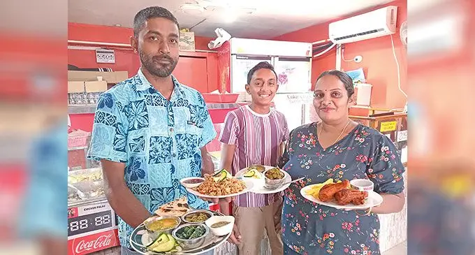Business owner Ronald Pratap (left), with Ronak Pratap and Ajeshni Pratap. Photo: Waisea Nasokia