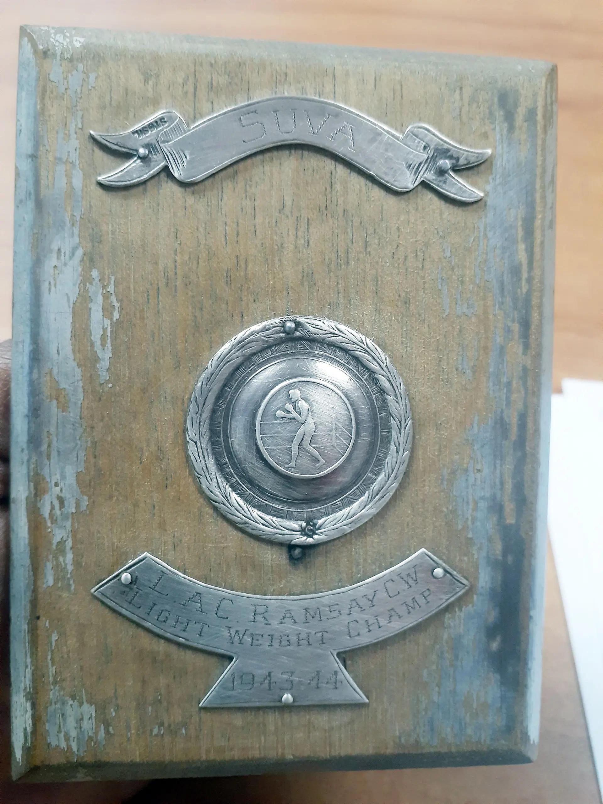 The late Charlie Walter Ramsey's Suva Light Weight Champion trophy on September 30,2019.Photo:Simione Haravanua