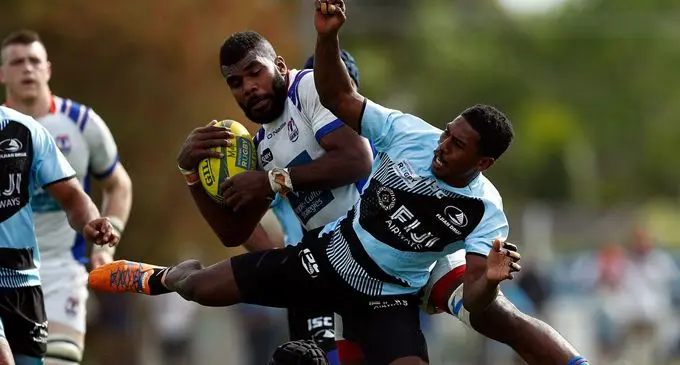 Albert Tuisue (with ball) is in the Fijian Warriors squad. Photo: Zimbio