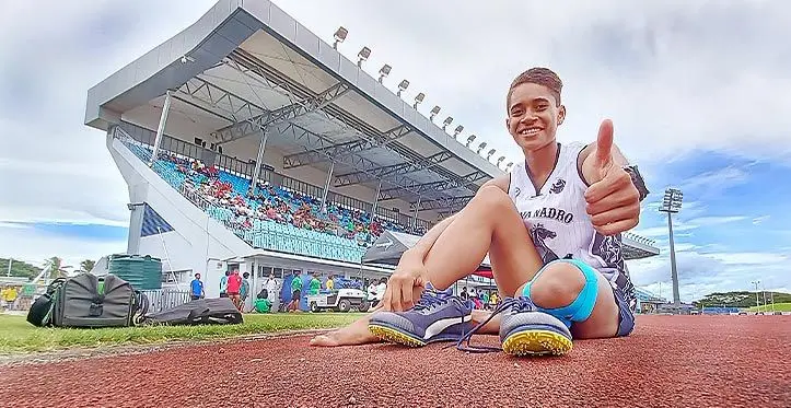 Mahatma Gandhi Memorial School senior girls 100metres champ, Kesaia Boletakanakadavu during the inter-house competition in Suva on March 3, 2023, Photo: Ronald Kumar
