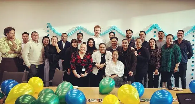 Lisa Tai with collagues of Deloitte NZ.