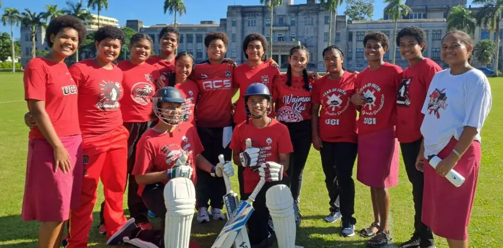 Adi Cakobau School Under-19 cricket team at Suva’s Albert Park on April 13, 2024. Photo: Cricket Fiji