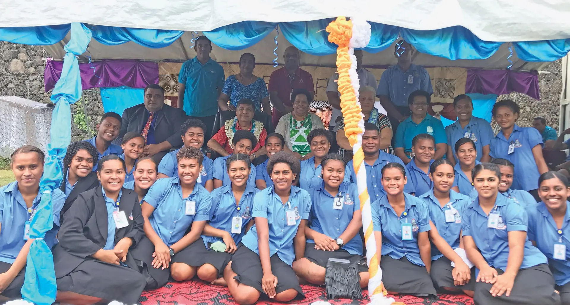 Minister for Multi-Ethnic Affairs and Sugar Industry Charan Jeath Singh (with garland) with stakeholders, staff of Labasa Hospital and TISI Sangam School of Nursing students during the International Nurses Day celebration at Labasa on May 12, 2023. Photo. Photo: Shratika Naidu