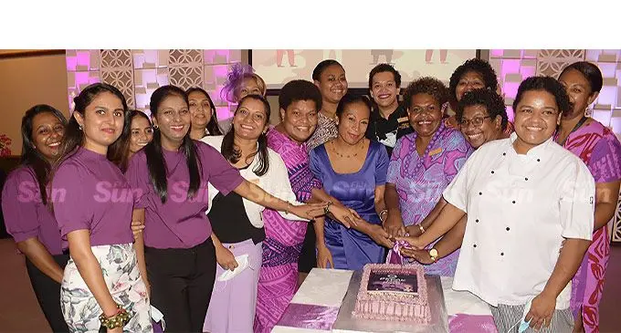 IHG ® Hotels and Resorts’ women leaders and staff members and chief guest Ana Tuiketei during the International Women’s Day celebrations at the Grand Pacific Hotel on March 8, 2022. Photo: Ronald Kumar