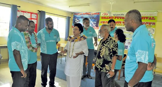 Assistant Minister for Women, Children and Poverty Alleviation Veena Bhatnagar at the Island Pacific Apparel Hai’s Autoport Ltd 4th futsal carnival on February 24, 2018, at Nadi Muslim College. Photo: DEPTFO News