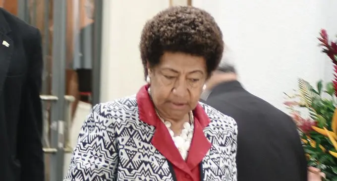 Ro Teimumu Kepa outside Parliament. Photo: Ronald Kumar