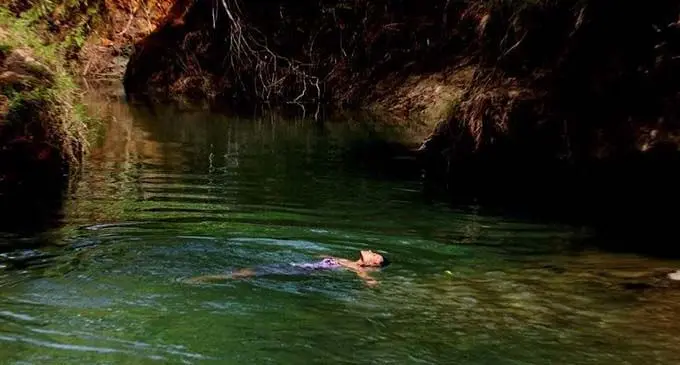 Nakita Irvin at the Wainadoi river.