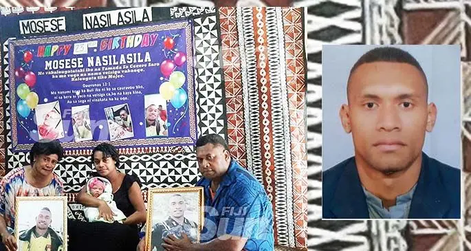 Mere Nasilasila, Lanieta Tuivomo with baby Laniana and Ulaiasi Nasilasila at their home in Tomuka, Lautoka (left) Photo: Salote Qalubau. The late Mosese Nasilasila (right).