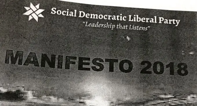 SODELPA’s draft manifesto cover page. 