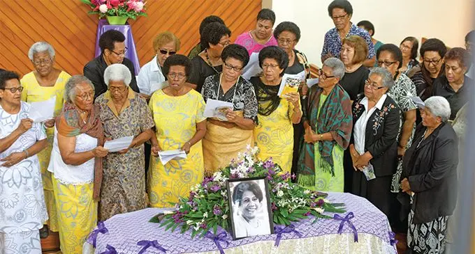 Adi Cakobau School (ACS) ex-students during the funeral service of ex-student and Fiji Labour Party President Lavinia Padarath at Wesley City Mission Church on July 18, 2019. Photo: Ronald Kumar