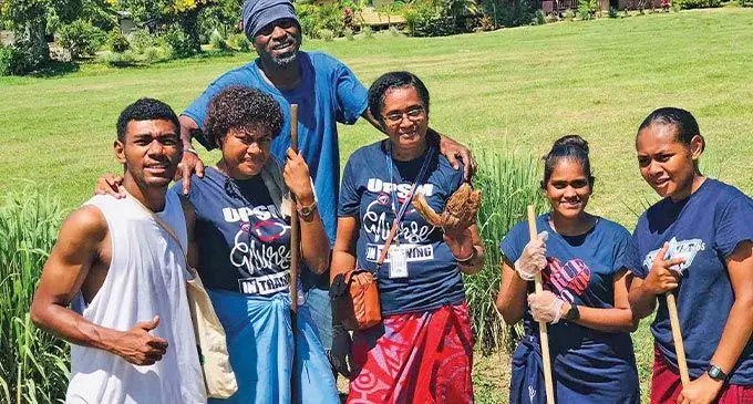University of Fiji Nursing Students doing Community work.