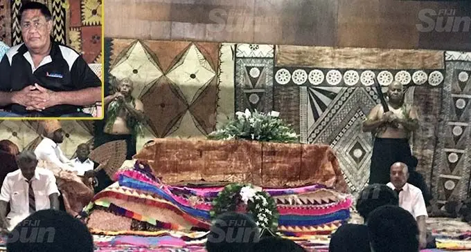 The body of the late Ratu Kaliova Dawai at his home in Narewa Village, Nadi on September 16, 2020. (Insert) Ratu Kaliova in happier days. Photo: Waisea Nasokia