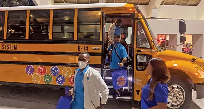 Team Fiji weightlifters arrive at the Pacific Mini Games Village in Saipan, Northern Marianas, on June 13, 2022. Photo: FASANOC