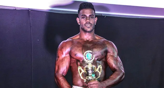 Bodybuilder Jordan Pillay after winning the Open Men’s Physique category at the Suva Classics at the Holiday Inn in Suva on July 6, 2019. Photo: Pratik Deoji Photography 
