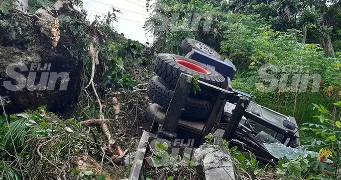 The forklift went off the road just before St Giles Hospital on October 16, 2019.