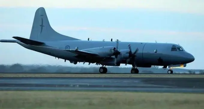New Zealand air force aircraft (P3 Orion) deployed to assist with aerial surveillance of storm affected areas.