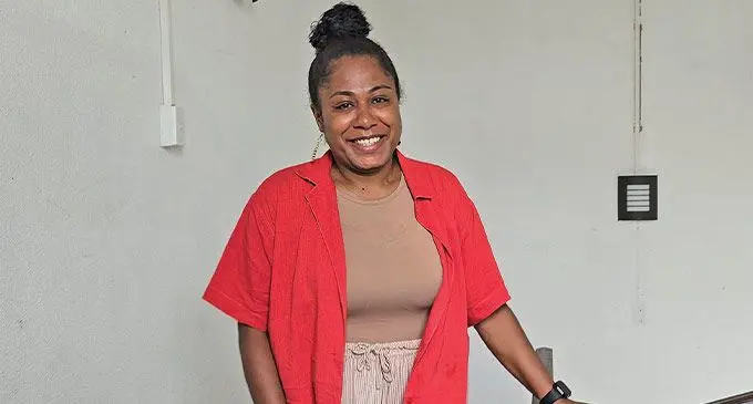 Prosecution witness and Fiji Sun investigative journalist Ivamere Nataro at the Suva Magistrate’s Court on February 4, 2025. Photo: Beranadeta Nagatalevu