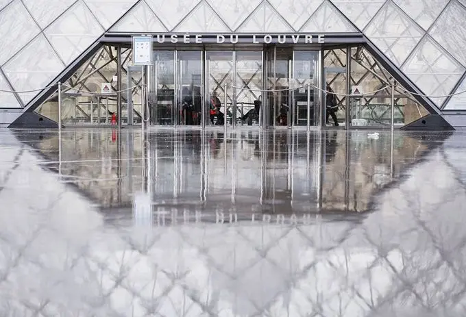 The Louvre Museum in Paris was closed for a second day running on March 2, 2020 due to the spreading coronavirus epidemic. (Xinhua/Gao Jing) 