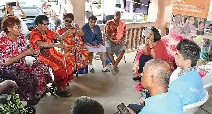 The Minister for Women, Children and Poverty Alleviation, Rosy Akbar meeting with senior citizens and residents of Sigatoka on November 22, 2022, Photo: Ministry for Women, Children and Poverty Alleviation