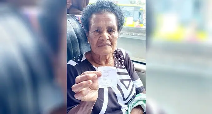 Litia Lawatu 76 is happy with the 10  per cent Government assistance in  busfare from 1st of August , 2022. Photo: Ronald Kumar