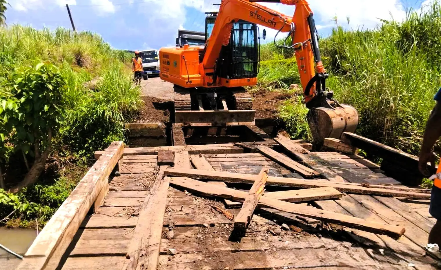 The fire that happened four months ago prompted authorities to work on replacing the bridge.