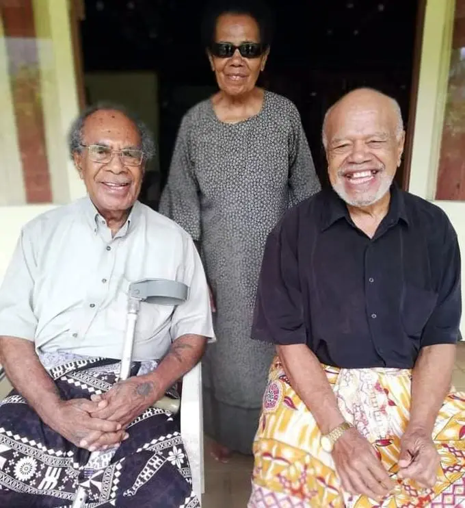 The late Mohammed Apisai Tora (left), with his first cousins Timoci Naco and Luisa Tulele