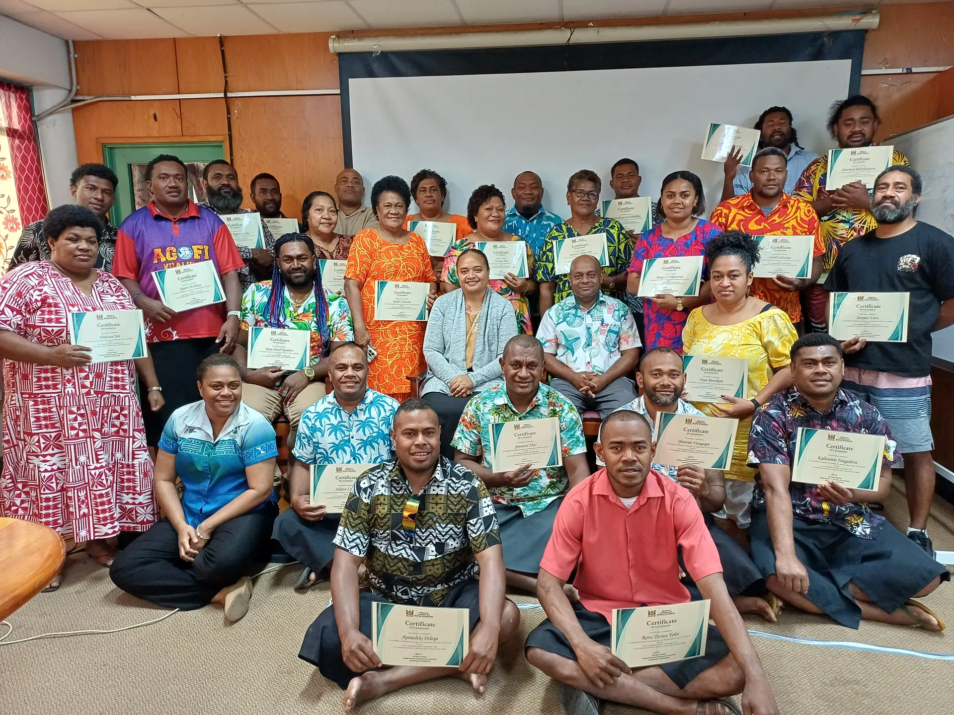 Ministry of Commerce and Business Development start and improve your business master trainer Mohammed Aslam Khan (middle-sitting) with participants and invited guests at Macuata House in Labasa on September 18, 2026. Photo: Shratika Naidu