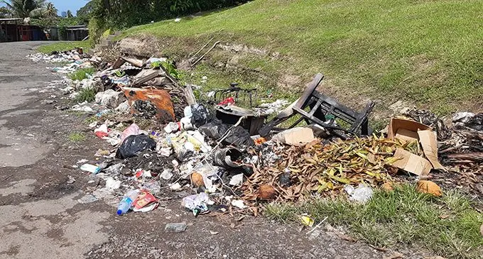 Rubbish piled in Koka Road in Kinoya. The place looks like a mini dump. Photo: Shalveen Chand 