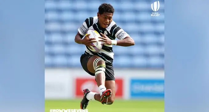 Fiji Airways Fijiana women’s rugby sevens try scoring machine Ana Maria Naimasi in action. Photo: World Rugby