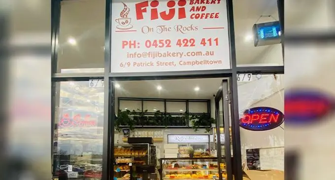 Fiji Bakery and Coffee business at 6/9 Patrick Street in Campbelltown, Sydney, Australia..