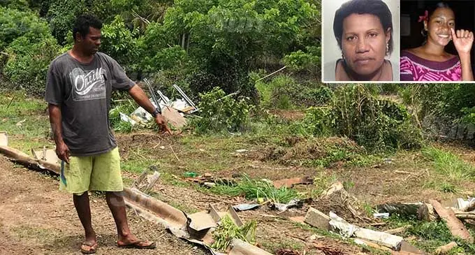 Isoa Toloi at the accident scene along the Labasa-Nabouwalu stretch near Nabavatu Village, Dreketi. Photo: Ivamere Nataro. Inset: N HAPPIER DAYS… Karalaini Matare (right) and Sainaz Begum (left).