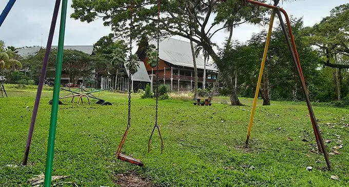 A damaged and rusted swing at Komo Park in Samabula. Photo: Shalveen Chand.