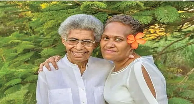 Rebecca Kubunavanua (right) with her mother, Akeneta Kubunavanua