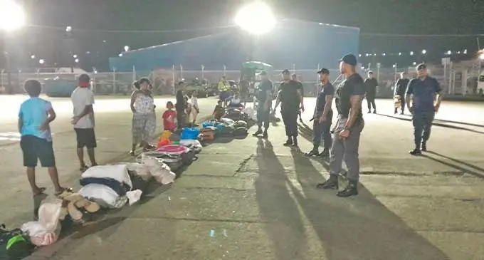 Part of the drug raid at Port Mua-i-Walu in Suva by the Fiji Police Force on February 8, 2024.