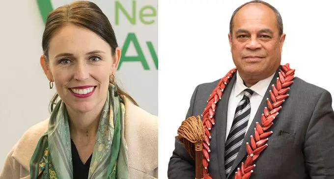 New Zealand PM Jacinda Ardern and the New Zealand’s Associate Minister of Foreign Affairs Aupito William Sio.